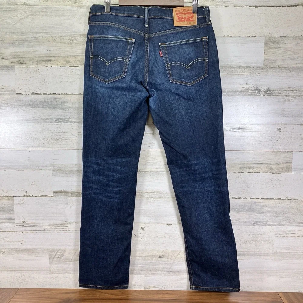 Levis Mens Blue 541 Athletic Fit Dark Wash Jeans‎ Size 32x31